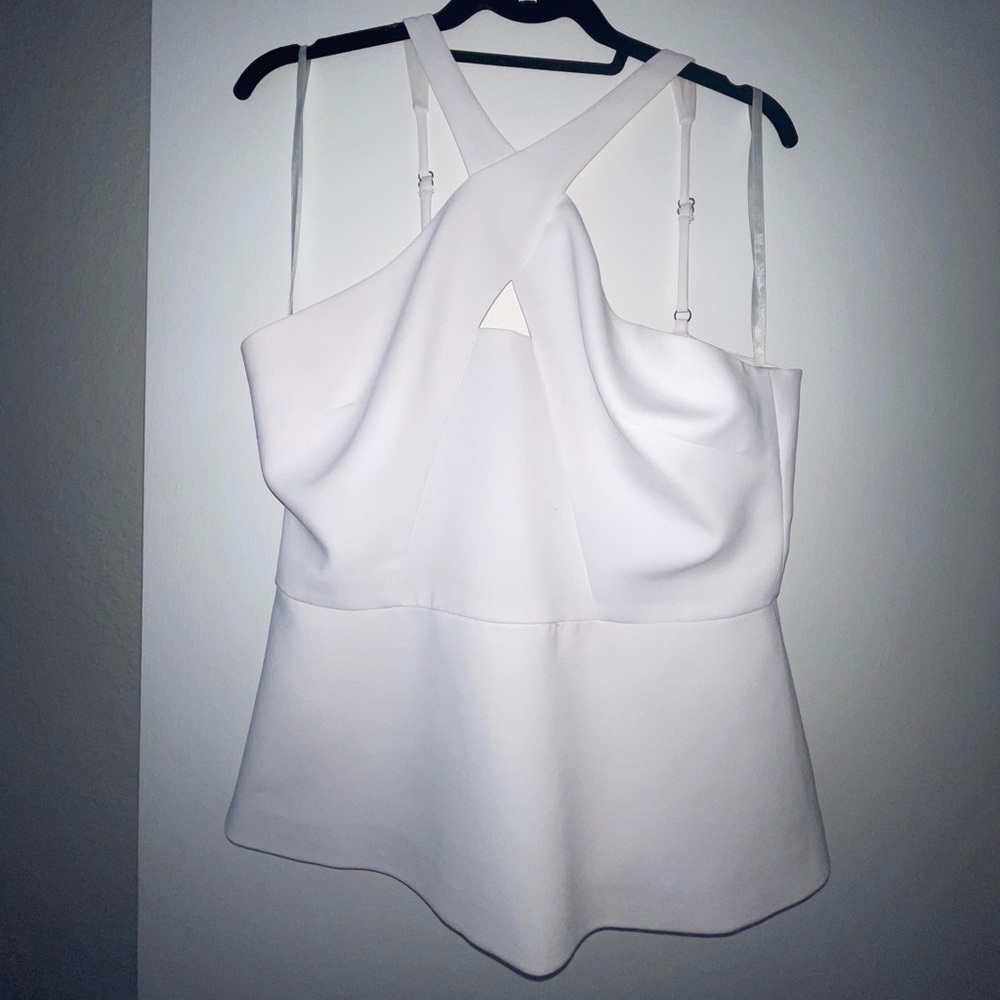 White peplum BCBGMAXAZRIA shirt